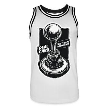 Voitures manuelles - Maillot de basket Homme - blanc/noir - Devant - AI Model Male 185 dark (185cm)