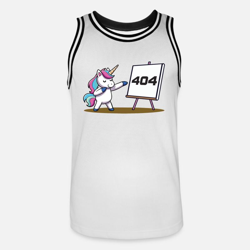 Fehler - Error 404 - Männer Basketball-Trikot - Weiß/Schwarz