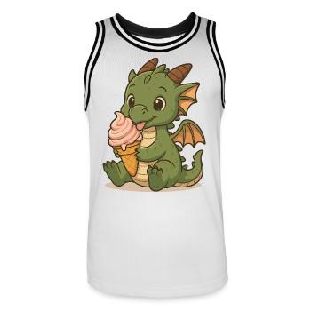 Eis statt Feuer - Männer Basketball-Trikot - Weiß/Schwarz - Vorne - AI Model Male 185 dark (185cm)
