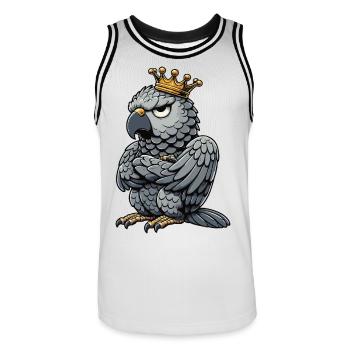 African grey parrot parrot owner parrot keeper - Men's Basketball Jersey - white/black - Front - AI Model Male 185 dark (185cm)