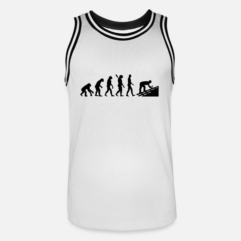 Évolution Couvreur - Maillot de basket Homme - blanc/noir