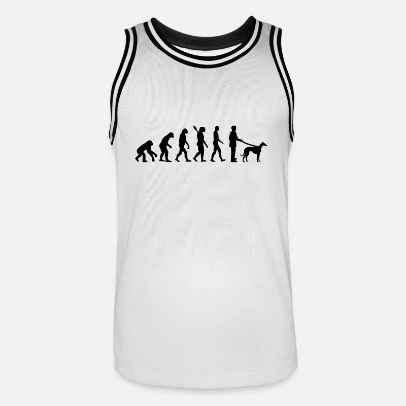 Evolution Lévrier - Maillot de basket Homme - blanc/noir
