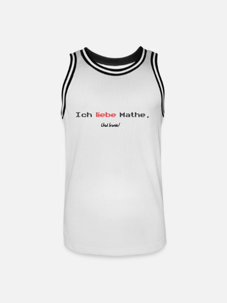 Mathe Ironie Shirt - Männer Basketball-Trikot - Weiß/Schwarz