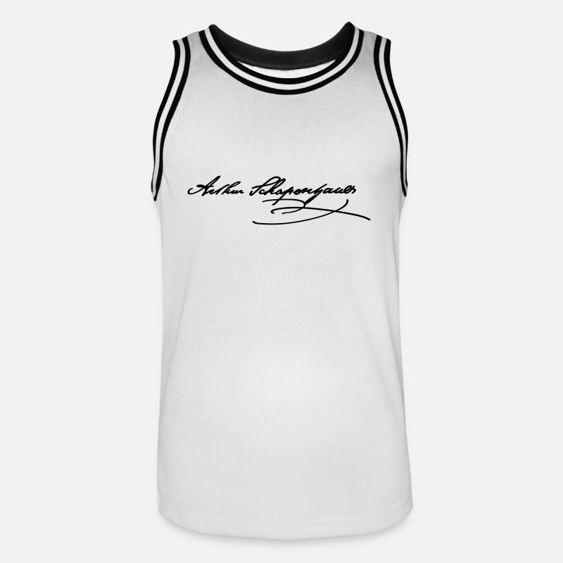 Arthur Schopenhauer - Maglia da basket per uomo - bianco/nero