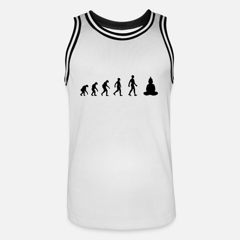 evolution - Männer Basketball-Trikot - Weiß/Schwarz