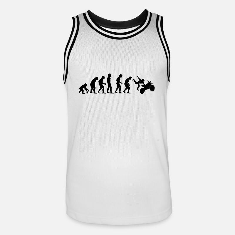motocross_evolution - Männer Basketball-Trikot - Weiß/Schwarz