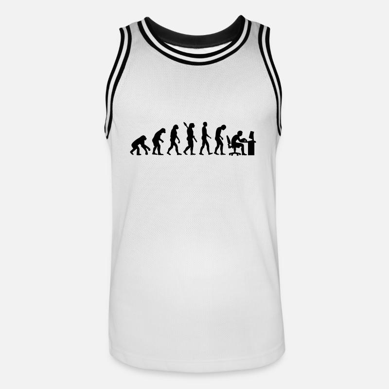 Evolution computer - Men's Basketball Jersey - white/black