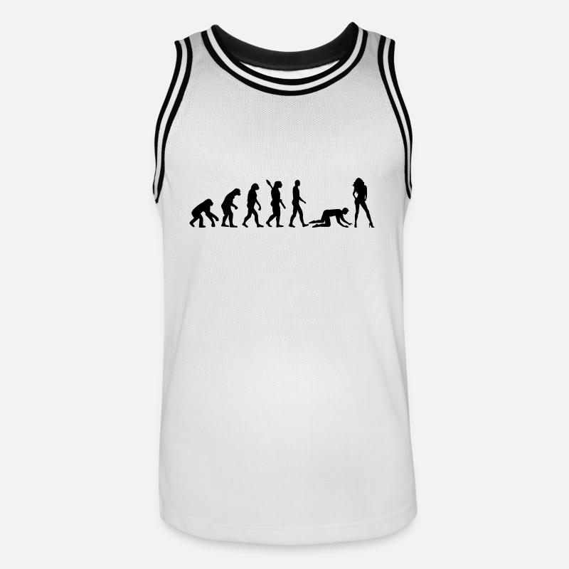 Evolution Ehe - Männer Basketball-Trikot - Weiß/Schwarz