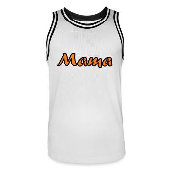 MAMMA. SCHÖNEN MUTTERTAG. MAMA. MUTTERTAG - Männer Basketball-Trikot - Weiß/Schwarz - Vorne - AI Model Male 185 dark (185cm)