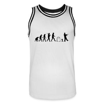 Evolution - Maillot de basket Homme - blanc/noir - Devant - AI Model Male 185 dark (185cm)
