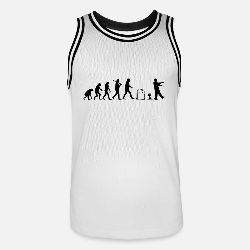 Evolution - Männer Basketball-Trikot - Weiß/Schwarz