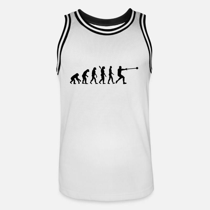 Evolution Lancer de marteau - Maillot de basket Homme - blanc/noir