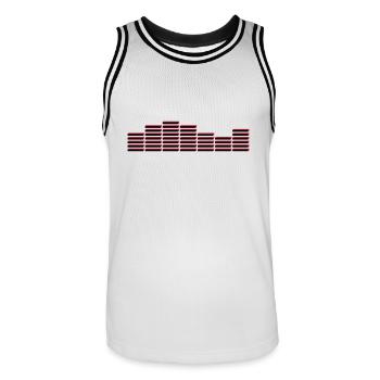 EQ ÉGALISEUR FreQueNz BEAT MUSIK SON ELECTRO - Maillot de basket Homme - blanc/noir - Devant - AI Model Male 185 dark (185cm)