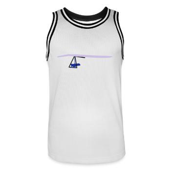 Drachenflieger - Männer Basketball-Trikot - Weiß/Schwarz - Vorne - AI Model Male 185 dark (185cm)