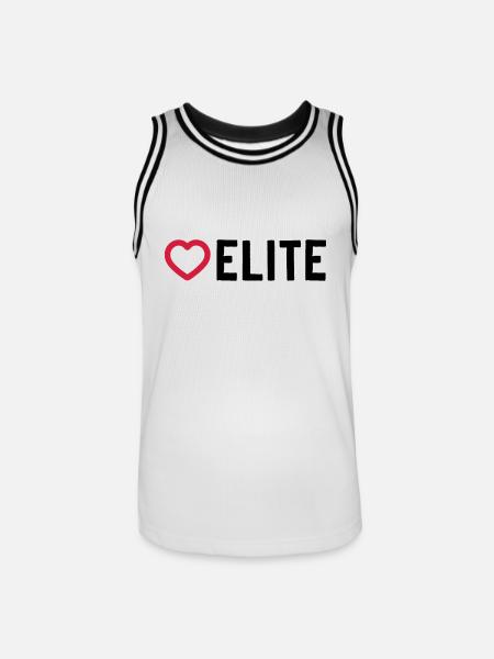 Elite Heart - Men's Basketball Jersey - white/black