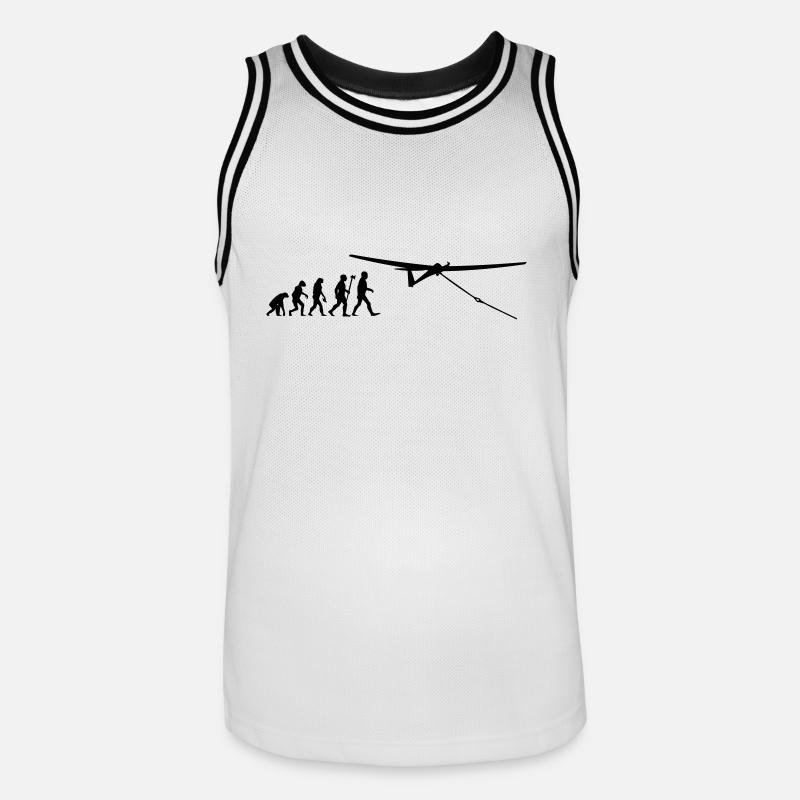 evolution gliding glider pilot - Men's Basketball Jersey - white/black