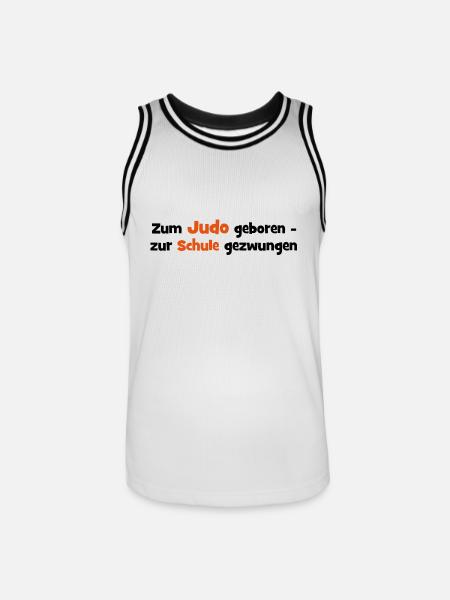 Judo - Männer Basketball-Trikot - Weiß/Schwarz