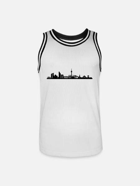 Dusseldorf Skyline - Men's Basketball Jersey - white/black