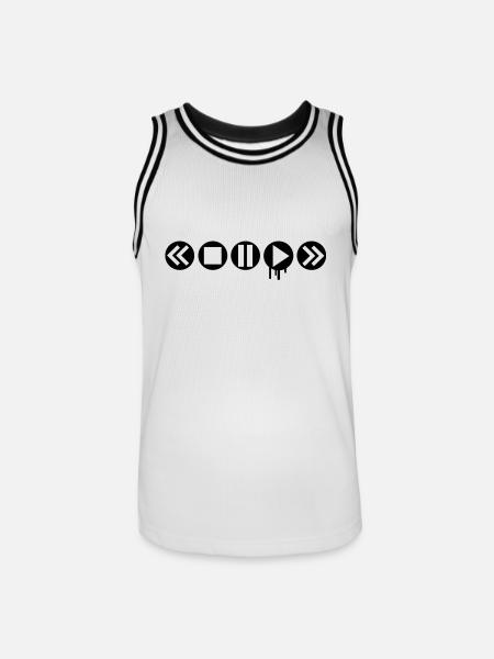 play_it___f1 - Men's Basketball Jersey - white/black