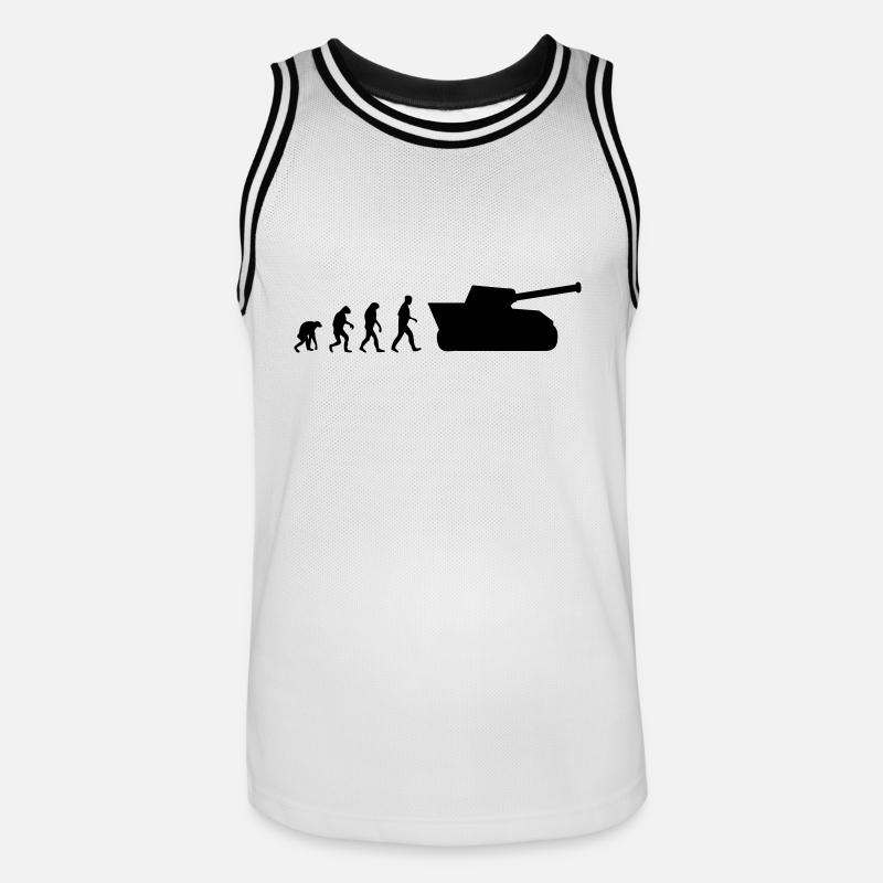 panzer evolution - Maillot de basket Homme - blanc/noir