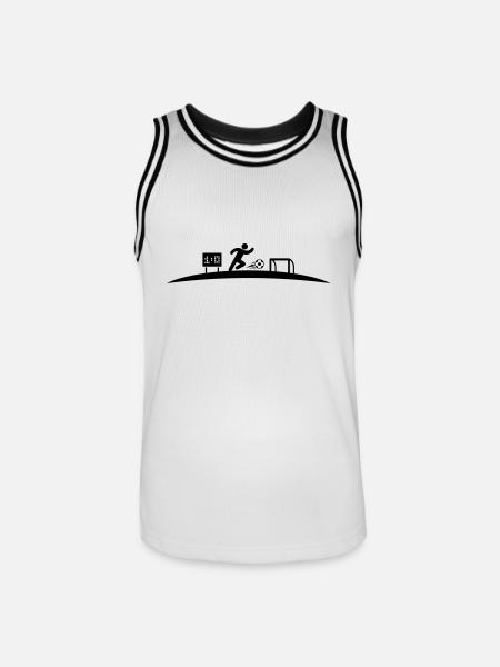 Fußballer Tor - Männer Basketball-Trikot - Weiß/Schwarz