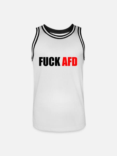 Fuck afd - Men's Basketball Jersey - white/black
