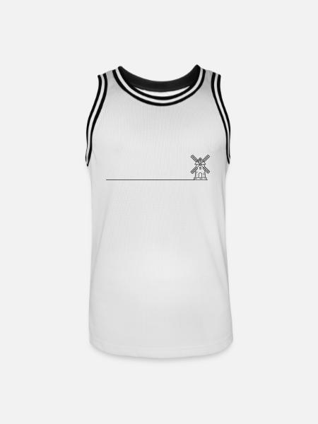 Windmill Mill Icon - Men's Basketball Jersey - white/black