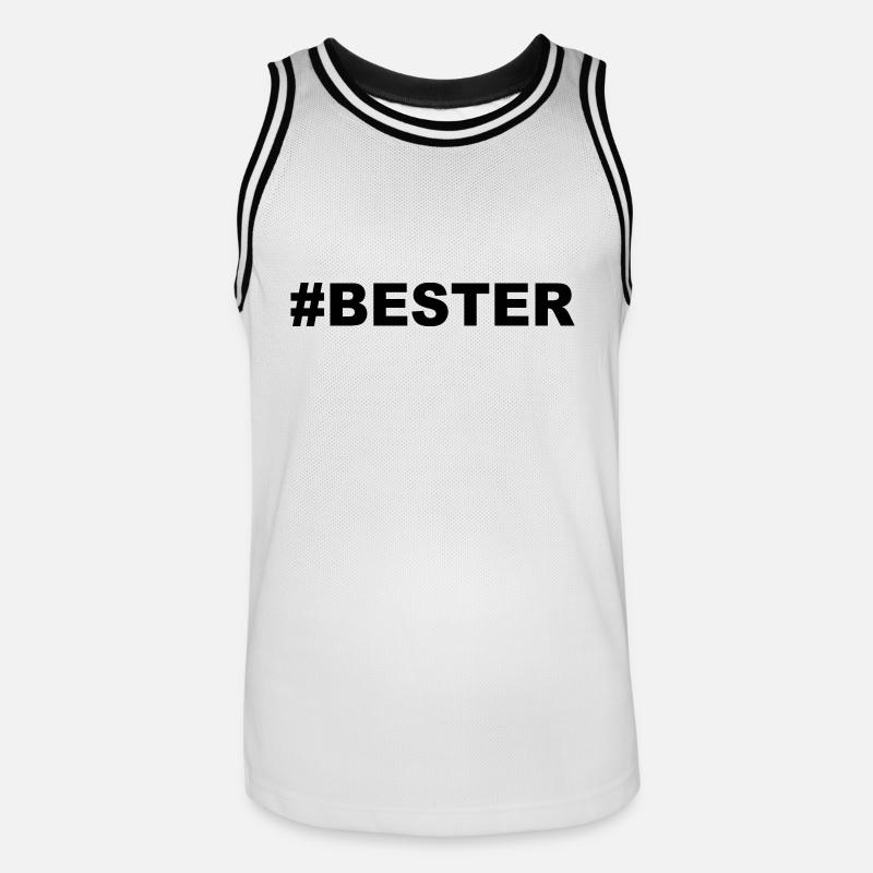 BESTER - Männer Basketball-Trikot - Weiß/Schwarz