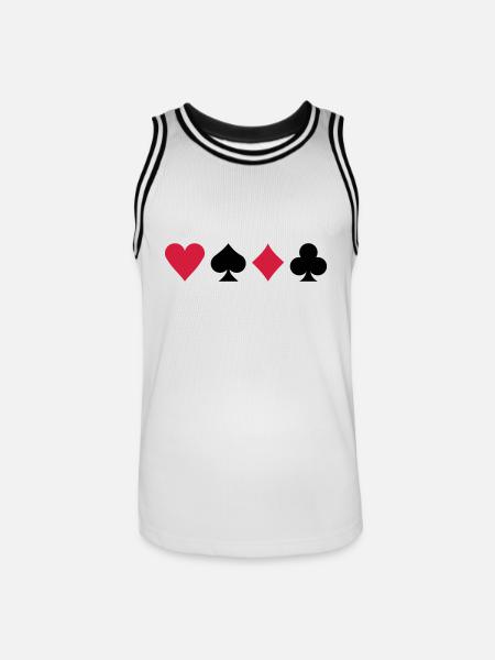 Poker - Maillot de basket Homme - blanc/noir