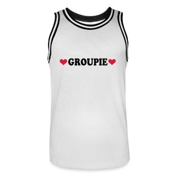 Groupie - Band - Männer Basketball-Trikot - Weiß/Schwarz - Vorne - AI Model Male 185 dark (185cm)