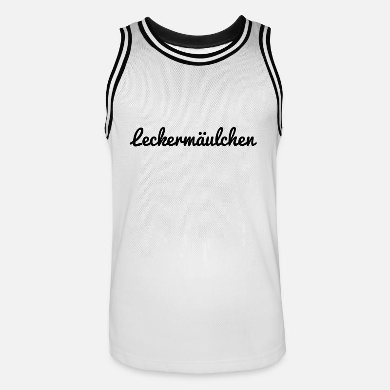 Leckermäulchen - Männer Basketball-Trikot - Weiß/Schwarz