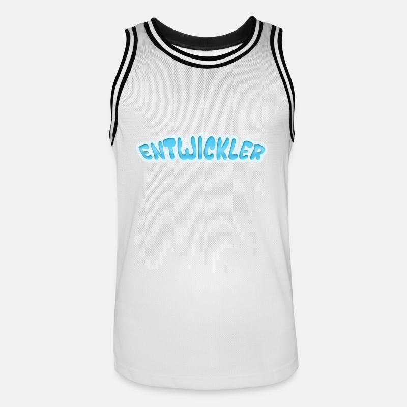 Developer Developer - Men's Basketball Jersey - white/black