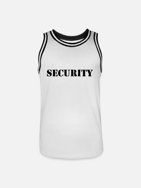 Security - Men's Basketball Jersey - white/black