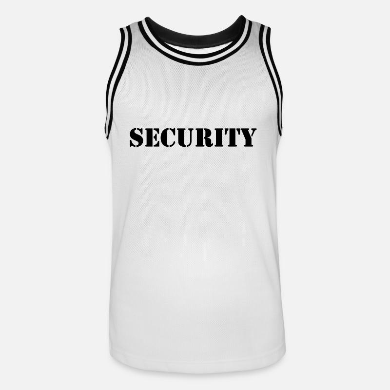 Security - Männer Basketball-Trikot - Weiß/Schwarz