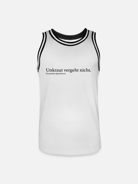 Unkraut vergeht nicht. - Männer Basketball-Trikot - Weiß/Schwarz