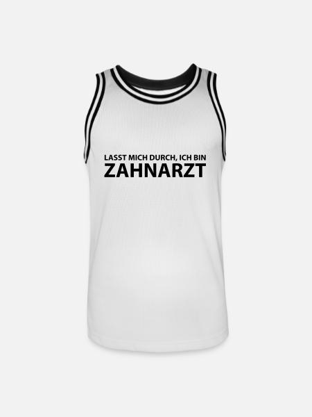 zahnarzt - Männer Basketball-Trikot - Weiß/Schwarz