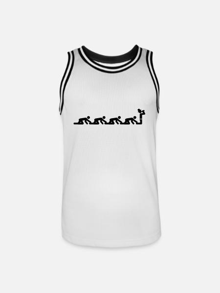drinking__f1 - Men's Basketball Jersey - white/black
