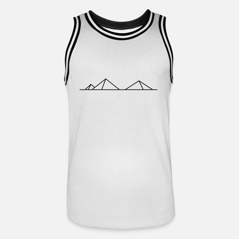 Pyramiden - Männer Basketball-Trikot - Weiß/Schwarz