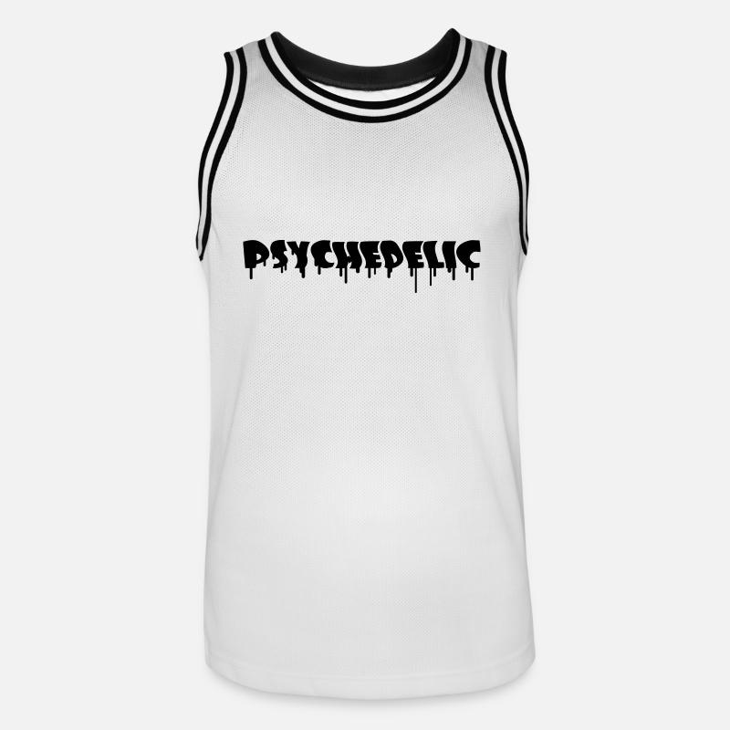 Psychedelic Graffiti - Männer Basketball-Trikot - Weiß/Schwarz