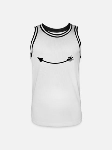 Left arrow - Men's Basketball Jersey - white/black