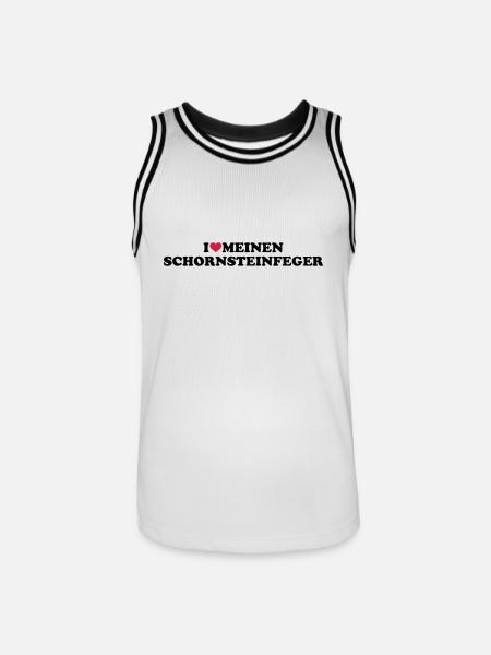 Schornsteinfeger - Männer Basketball-Trikot - Weiß/Schwarz