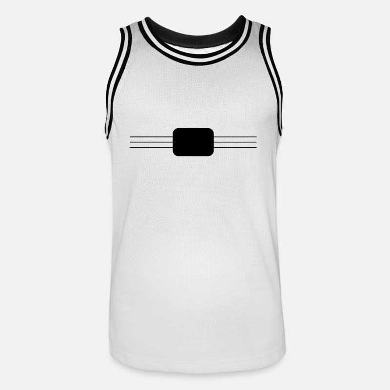 Anpassen / Anpassung / fertigen / Customize it - Männer Basketball-Trikot - Weiß/Schwarz