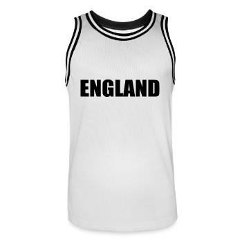 angleterre - Maillot de basket Homme - blanc/noir - Devant - AI Model Male 185 dark (185cm)