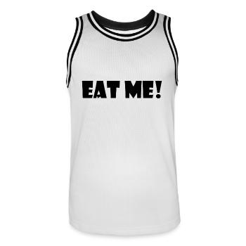 Eat me - Maillot de basket Homme - blanc/noir - Devant - AI Model Male 185 dark (185cm)