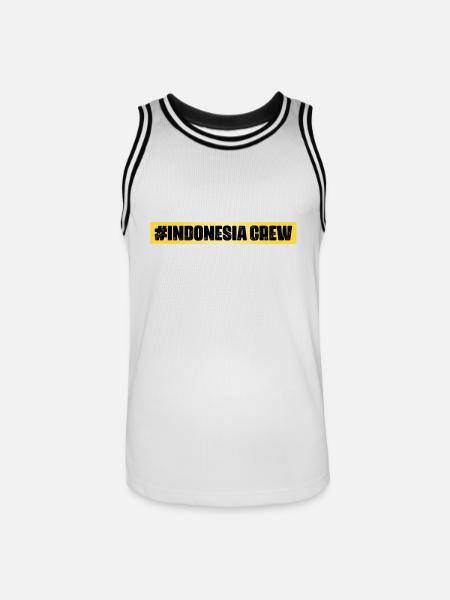 Indonesia Crew - Männer Basketball-Trikot - Weiß/Schwarz