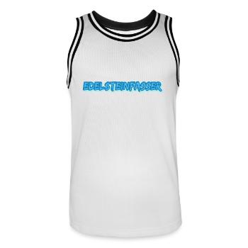 Sertisseurs de pierres précieuses - Maillot de basket Homme - blanc/noir - Devant - AI Model Male 185 dark (185cm)
