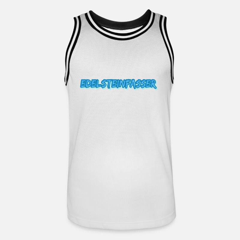 Edelsteinfasser - Männer Basketball-Trikot - Weiß/Schwarz