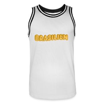 Brasilien als Urlaub - Männer Basketball-Trikot - Weiß/Schwarz - Vorne - AI Model Male 185 dark (185cm)