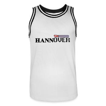 Jeux de Hanovre - Maillot de basket Homme - blanc/noir - Devant - AI Model Male 185 dark (185cm)