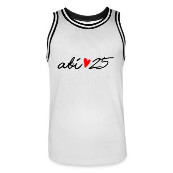 Abi 25 - Maillot de basket Homme - blanc/noir - Devant - AI Model Male 185 dark (185cm)